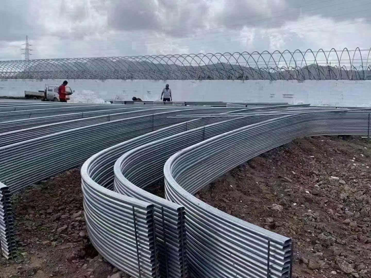 Tubo elíptico galvanizado de parede fina
